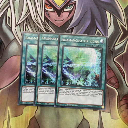 MP21-EN234 x3 Adamancipator Signs Secret Rare Excellent Conditon Yugioh