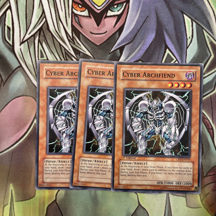 CRV-EN019 x3 Cyber Archfiend Common Excellent Condition Yugioh