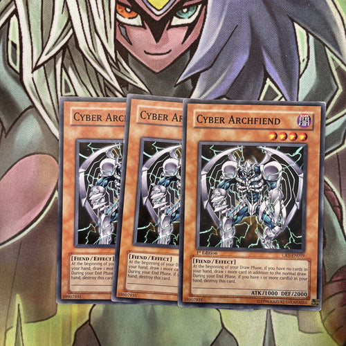 CRV-EN019 x3 Cyber Archfiend Common Excellent Condition Yugioh