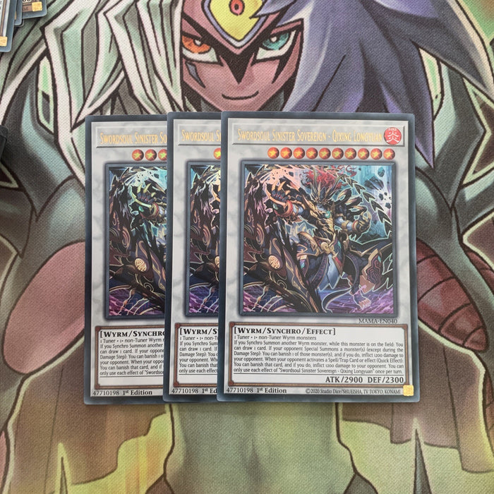 MAMA-EN040 x3 Swordsoul Sinister Sovereign - Oixing Longyuan Ultra Exc Yugioh