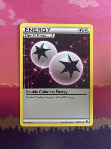 Pokemon Card Double Colorless Energy Uncommon 114/124 Near Mint
