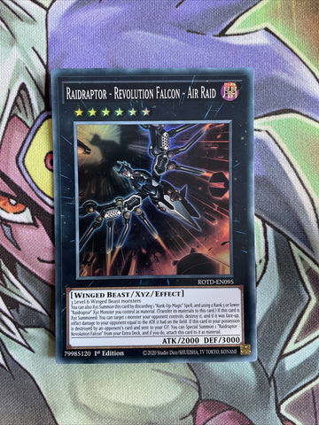 ROTD-EN095 Raidraptor - Revolution Falcon - Air Raid 1st Edition NM Yugioh Card