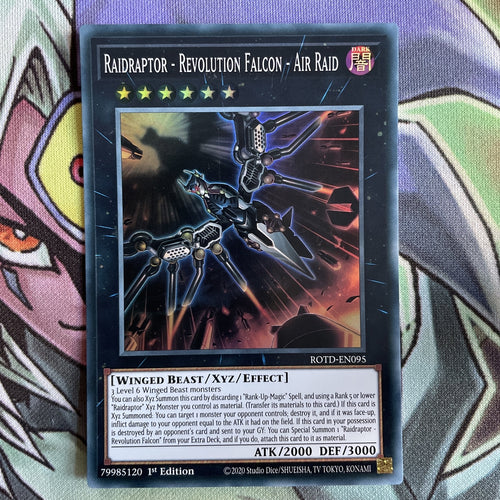 ROTD-EN095 Raidraptor - Revolution Falcon - Air Raid 1st Edition NM Yugioh Card