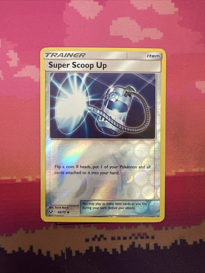 Pokemon Card Super Scoop Up Shining Legends Reverse Holo 66/73 Near Mint