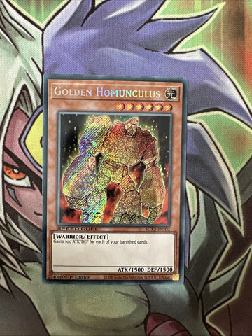 SGX3-ENF02 Golden Homunculus Secret Rare 1st Edition NM Yugioh Card