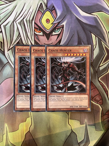 SDMP-EN014 x3 Chaos Hunter Common Excellent Condition Yugioh