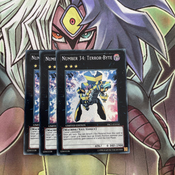 PRC1-ENV02 x3 Number 34: Terror-Byte Secret Rare Excellent Condition Yugioh
