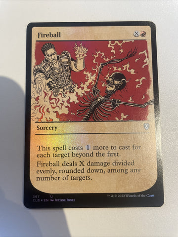 Fireball SHOWCASE FOIL - Battle for Baldur's Gate Excellent MTG