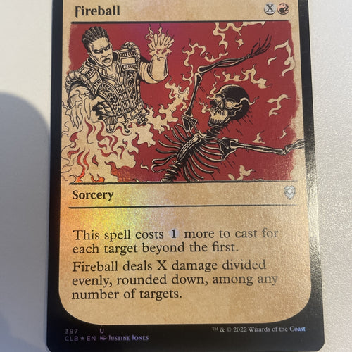 Fireball SHOWCASE FOIL - Battle for Baldur's Gate Excellent MTG