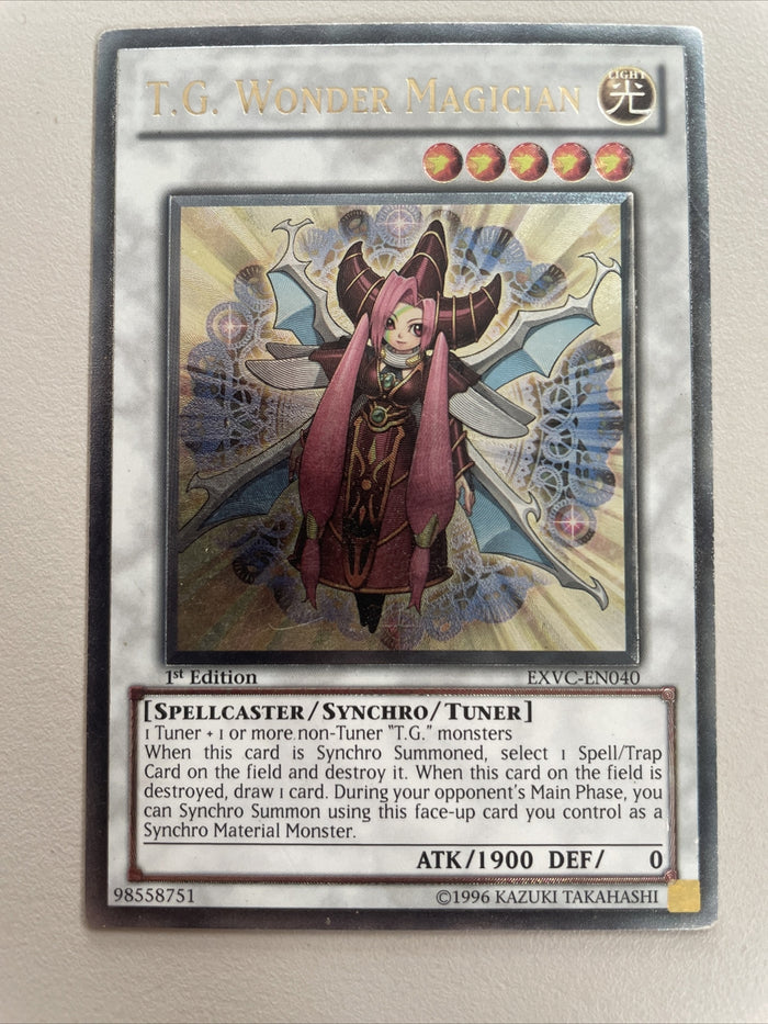 YuGiOh! T.G. Wonder Magician EXVC-EN040 Ultimate Rare 1st Edition NM Card