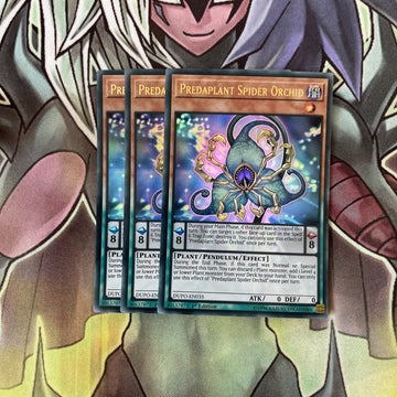 DUPO-EN035 x3 Predaplant Spider Orchid Ultra Rare Excellent Condition Yugioh