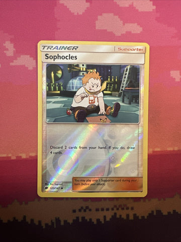 Pokemon Card Sophocles Burning Shadows Reverse Holo 123/147 Near Mint