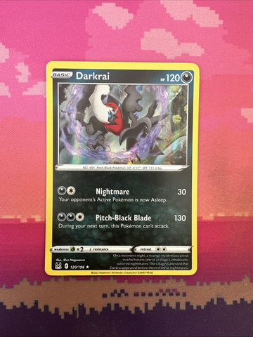 Pokemon Card Darkrai Lost Origin Holo Rare 120/196 NM