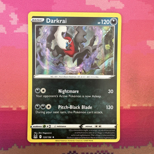 Pokemon Card Darkrai Lost Origin Holo Rare 120/196 NM