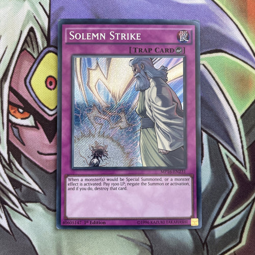 MP16-EN231 Solemn Strike Secret Rare 1st Edition NM Yugioh Card