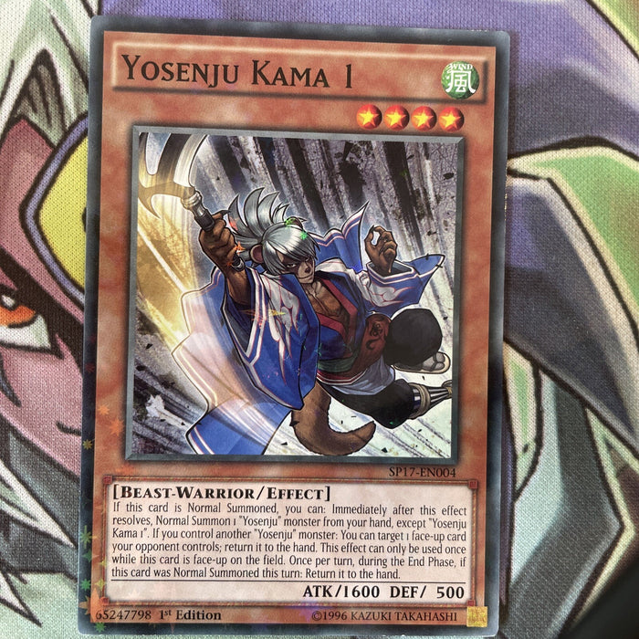 SP17-EN004 Yosenju Kama 1 Starfoil Rare 1st Edition NM Yugioh Card