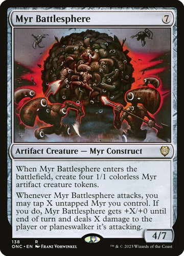 Myr Battlesphere - Phyrexia: All Will Be One Commander Excellent Magic MTG