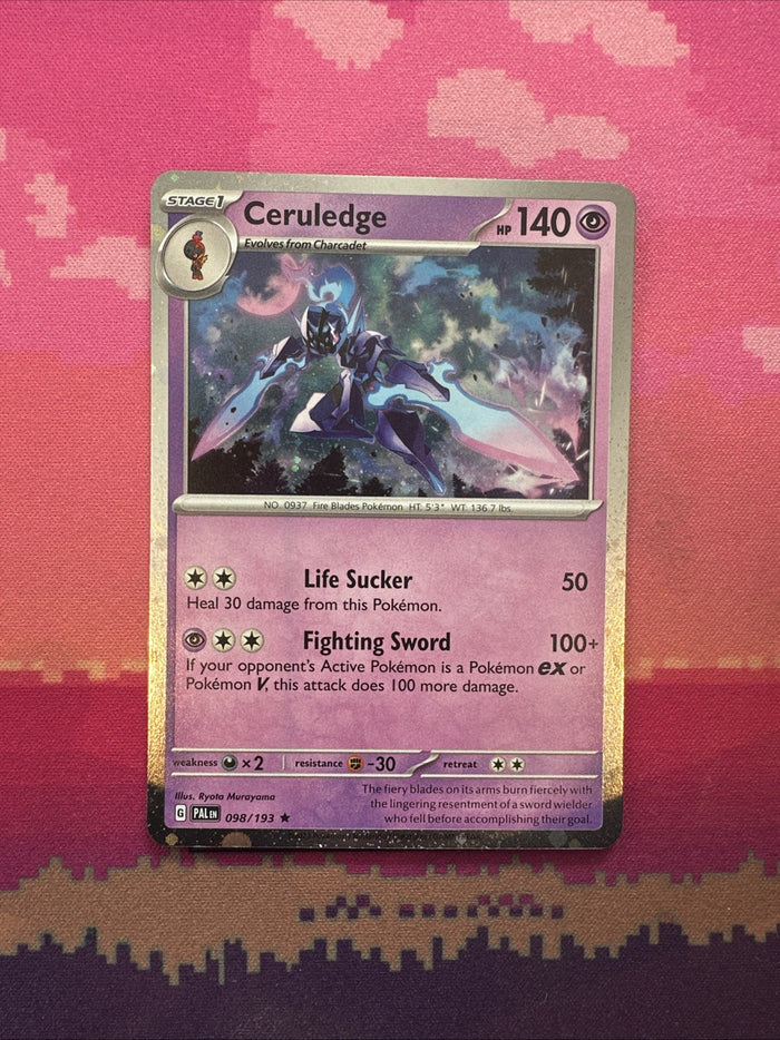 Pokemon Card Ceruledge Paldea Evolved Cosmo Holo Rare 098/193 NM
