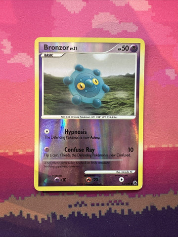 Pokemon Card Bronzor Stormfront Reverse Holo 52/100 Near Mint