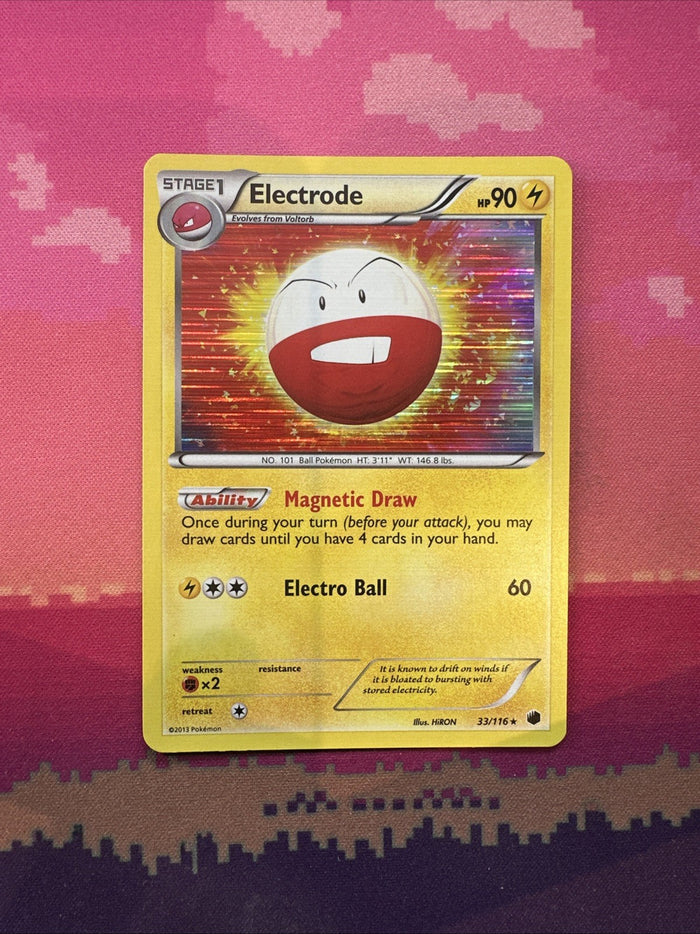 Pokemon Card Electrode Plasma Freeze Holo Rare 33/116 Near Mint