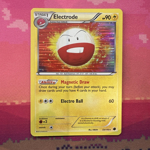 Pokemon Card Electrode Plasma Freeze Holo Rare 33/116 Near Mint