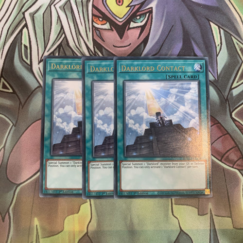 MAGO-EN108 x3 Darklord Contact Rare Excellent Condition Yugioh