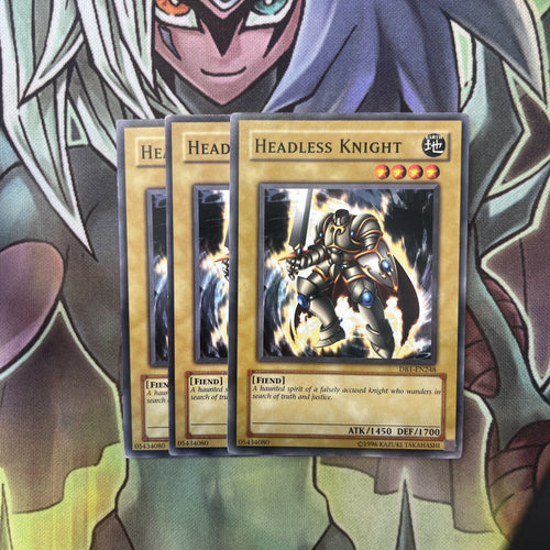 DB1-EN248 x3 Headless Knight Common Excellent Condition Yugioh