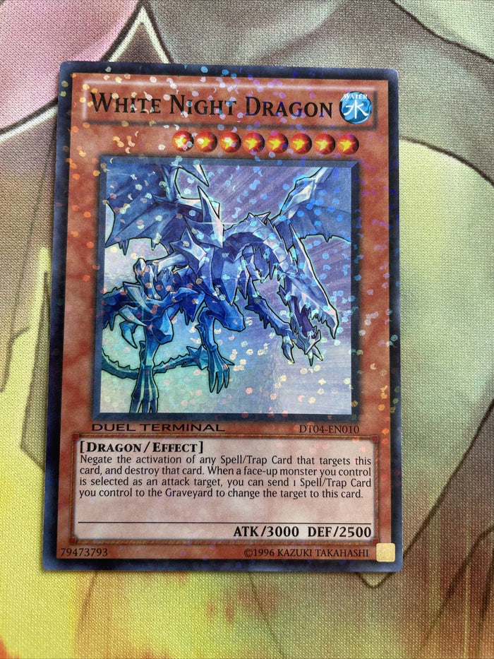 DT04-EN010 White Night Dragon Super Rare Duel Terminal Foil NM Yugioh