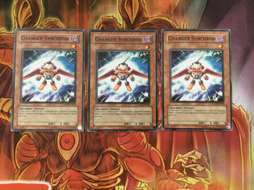 TSHD-EN004 YUGIOH CHANGER SYNCHRON CARD x3