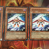 TSHD-EN004 YUGIOH CHANGER SYNCHRON CARD x3