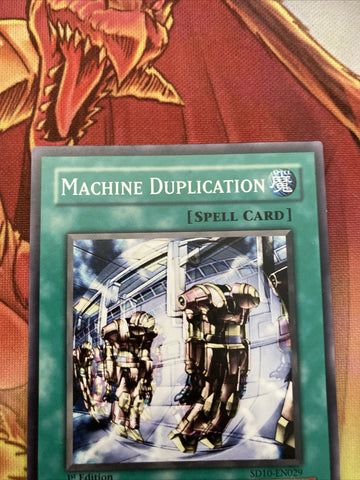 SD10-EN029 Machine Duplication - 1st Edition - NM- Yugioh (back)