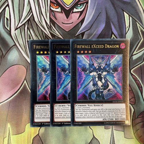 DANE-EN036 x3 Firewall eXceed Dragon Ultra Rare Excellent Condition Yugioh