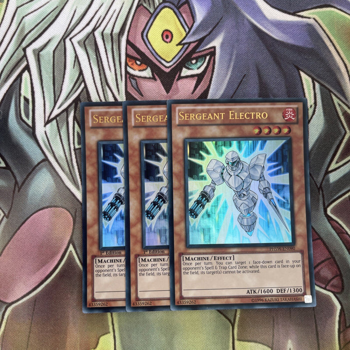 PHSW-EN090 x3 Sergeant Electro Ultra Rare Excellent Condition Yugioh