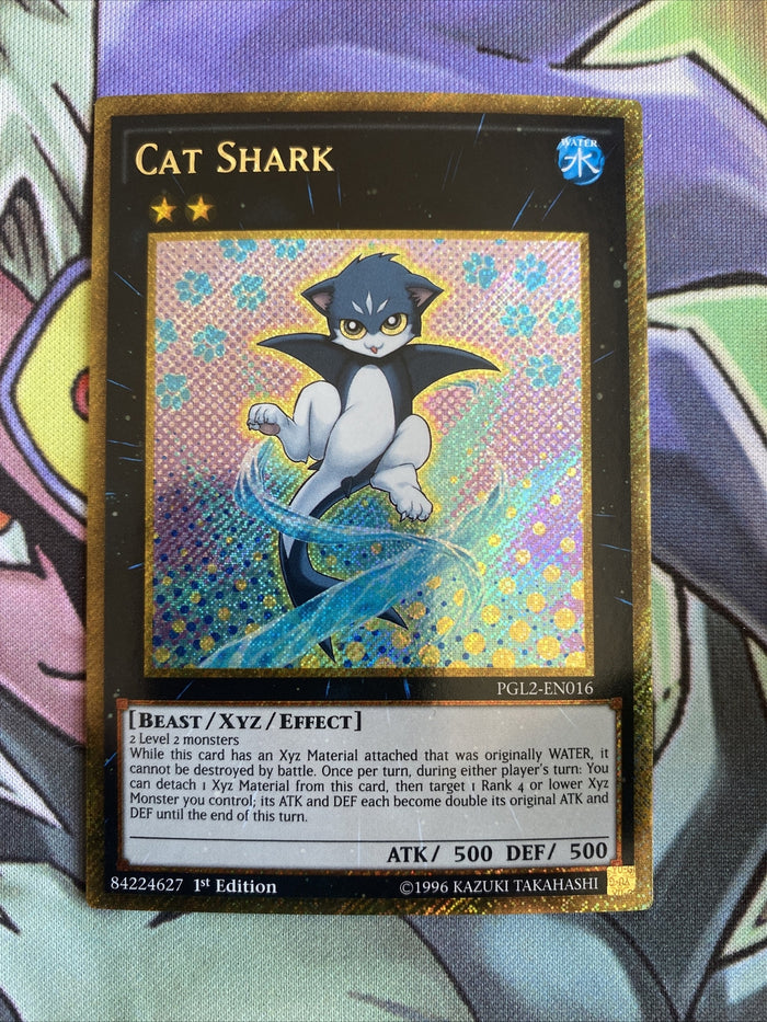 PGL2-EN016 Cat Shark Gold Secret 1st Edition NM Yugioh Card