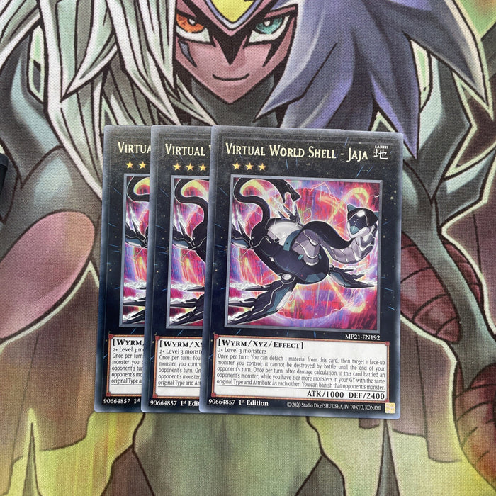 MP21-EN192 x3 Virtual World Shell - Jaja Rare Excellent Conditon Yugioh