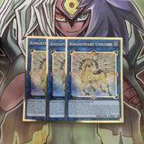 MGED-EN034 x3 Knightmare Unicorn Gold Rare Excellent Condition Yugioh