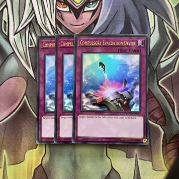 DUOV-EN097 x3 Compulsory Evacuation Device Ultra Rare Excellent Condition Yugioh