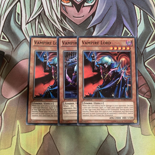 LCJW-EN191 x3 Vampire Lord Common Excellent Condition Yugioh