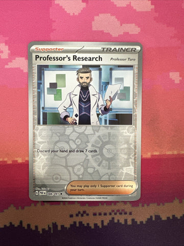 Pokemon Card Professor's Research Paldean Fates Reverse Holo 088/091 NM