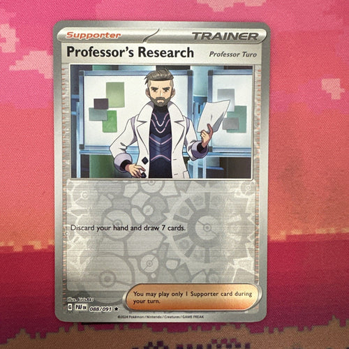 Pokemon Card Professor's Research Paldean Fates Reverse Holo 088/091 NM