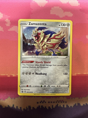 Pokemon Card Zamazenta SWSH034 Black Star Promo Holo Near Mint