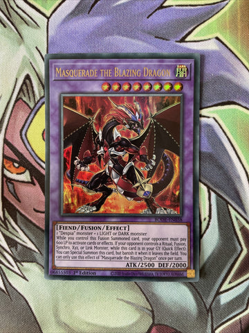 BODE-EN038 Masquerade The Blazing Dragon Ultra Rare 1st Edition NM Yugioh Card