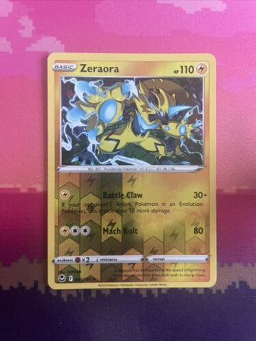 Pokemon Card Zeraora Silver Tempest Reverse Holo Rare 056/195 NM