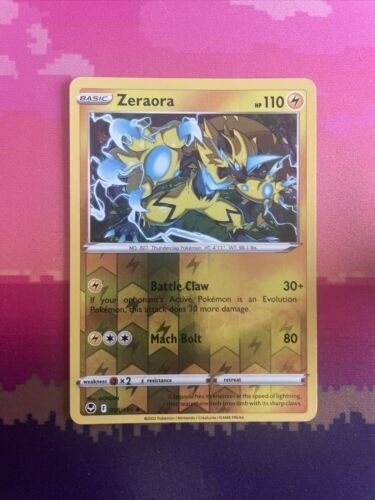 Pokemon Card Zeraora Silver Tempest Reverse Holo Rare 056/195 NM