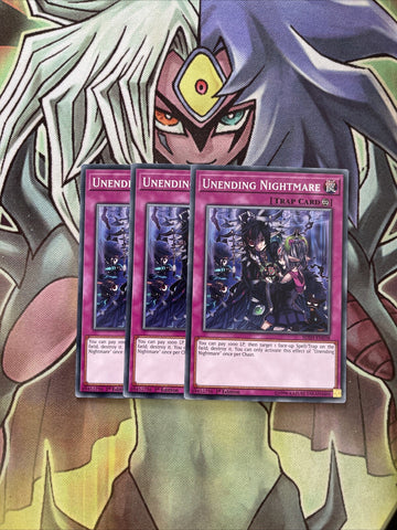SDSH-EN038 x3 Unending Nightmare Common Excellent Condition Yugioh