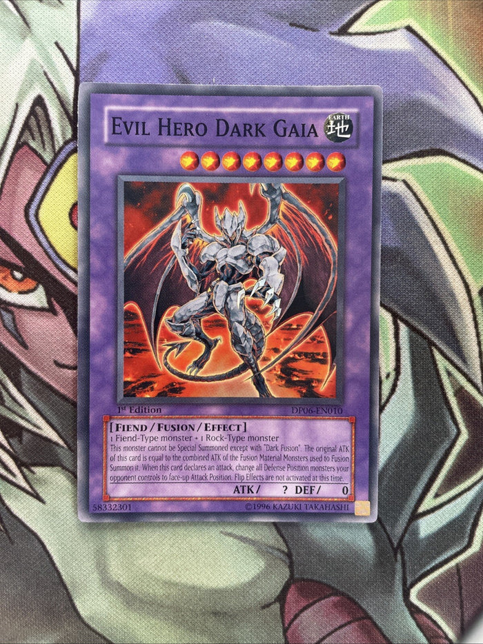 DP06-EN010 Evil Hero Dark Gaia Common 1st Edition NM Yugioh Card