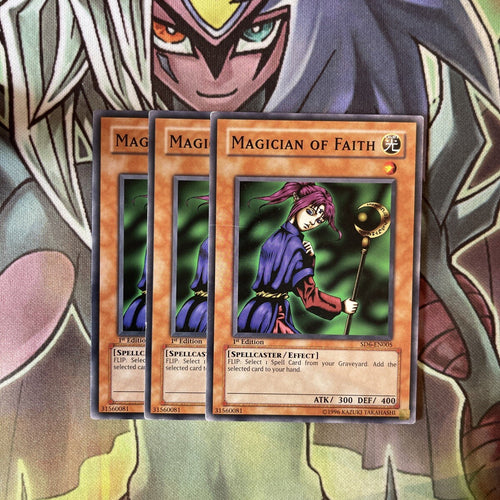 SD6-EN005 x3 Magician of Faith Common Excellent Condition Yugioh