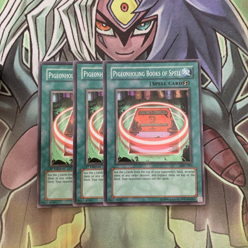 MFC-093 x3 Pigeonholing Books of Spell Common Excellent Condition Yugioh