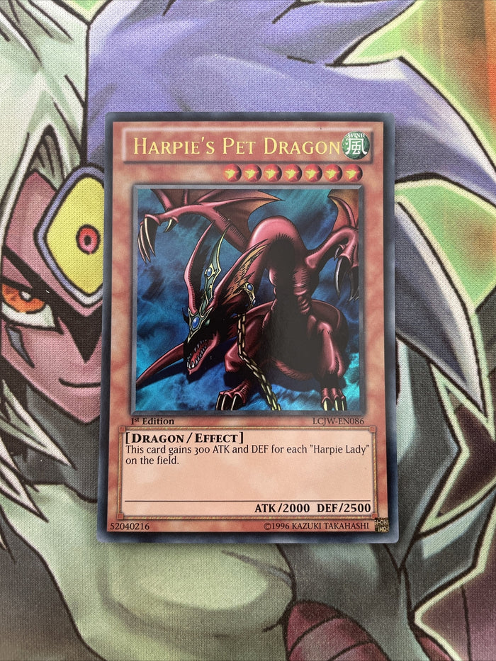 LCJW-EN086 Harpie's Pet Dragon Ultra Rare 1st Edition NM Yugioh Card