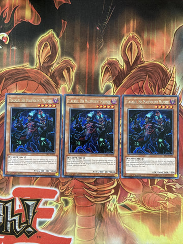RIRA EN032 Yugioh cards x 3 Playset Rare Tlakalel His malevolent Majesty
